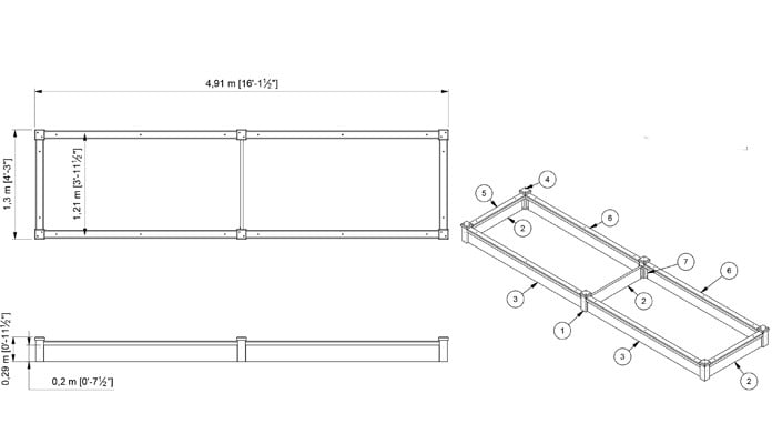 CAD Bespoke 1 Tier Superior Raised Beds