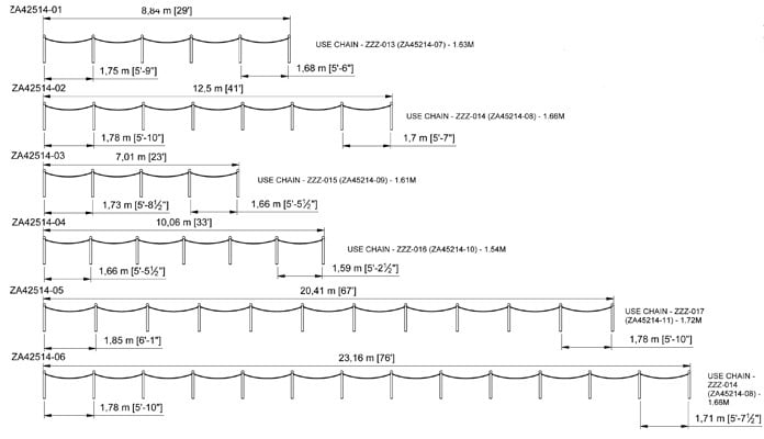 Bespoke Chain Link CAD Drawing 1