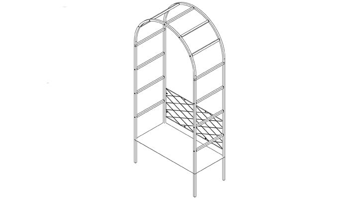 Roman Arch with Back Lattice Design Roman Arch with Back Lattice Design