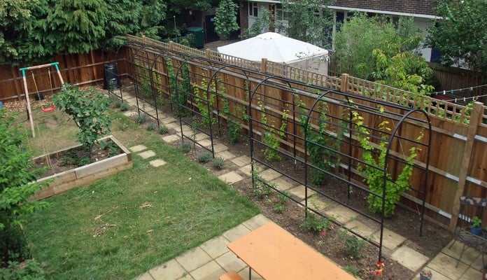 Roman Pergola with Side Access Side On