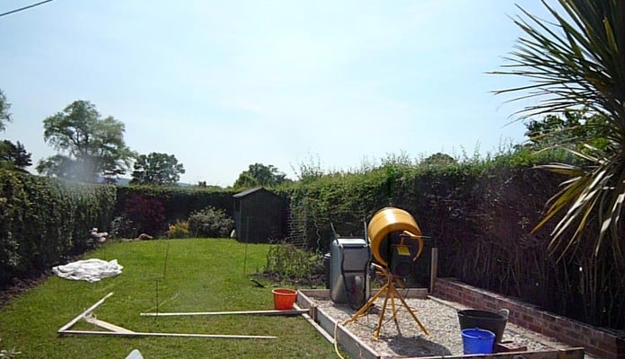 The areas starting to take shape after the house extension was completed The areas starting to take shape after the house extension was completed