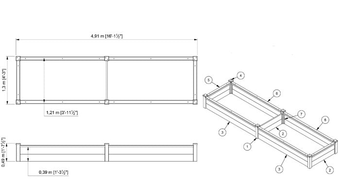 CAD Bespoke 2 Tier Superior Raised Beds