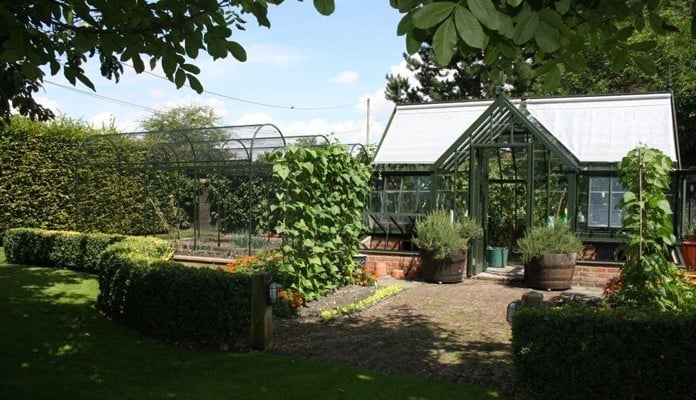 Roman Arch Fruit Cage - Colour matched to Greenhouse