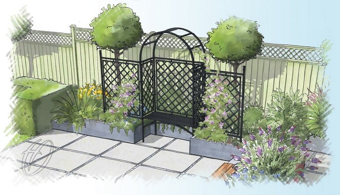 Half Lattice Arbour and Fence Design Half Lattice Arbour and Fence Design