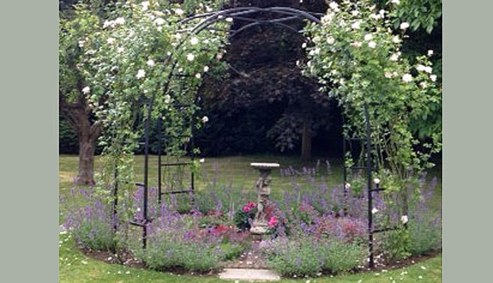 Harrod Roman Rose Arch Gazebo, Mr and Mrs Wright - Kent Harrod Roman Rose Arch Gazebo, Mr and Mrs Wright - Kent