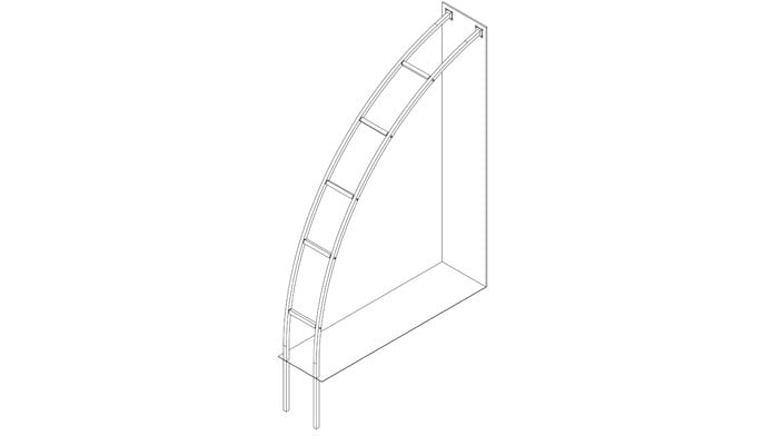 Gothic Wall Mounted Half Arch Design Gothic Wall Mounted Half Arch Design