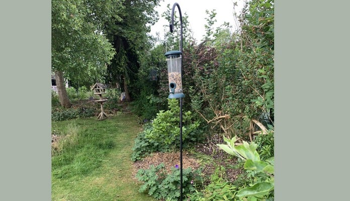 BIR-058 Shepherds Crook Bird Feeder Hanging Hook, Mr Croxford - Hampshire