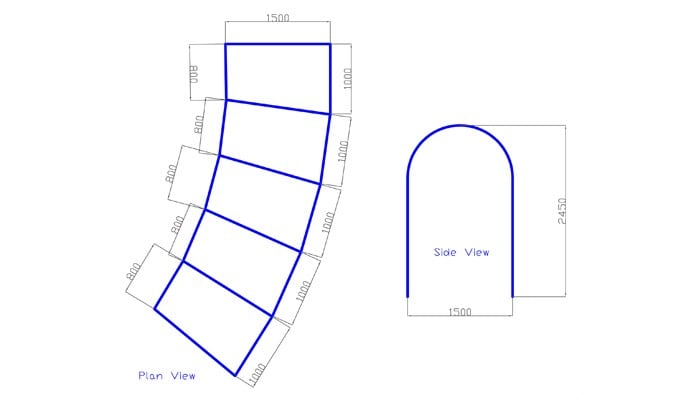 Roman Arches Linked & Curved, Customer Diagram