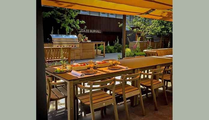 Contemporary Pergola & Shade from underneath