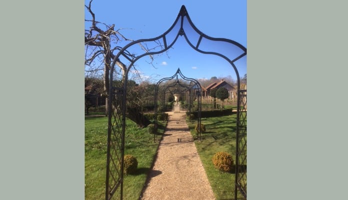 Ogee Arch & Lattice, Walled Garden Hall Grove School - Surrey