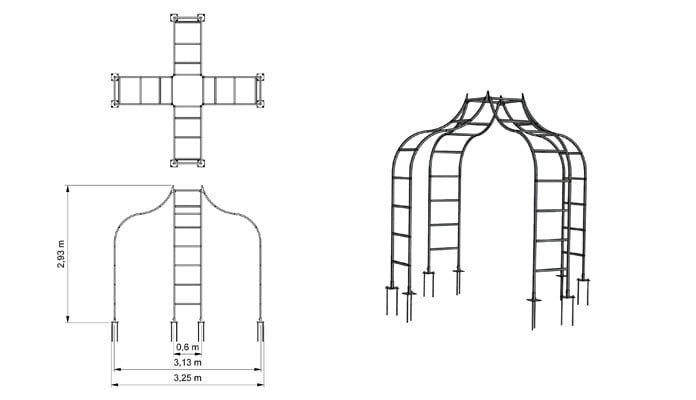 Bespoke Ogee Rose Gazebo