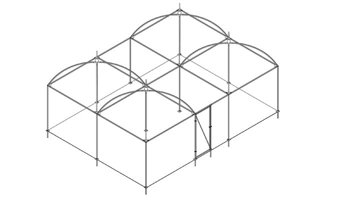 Fruit Cage with Dome Roof Design Fruit Cage with Dome Roof Design
