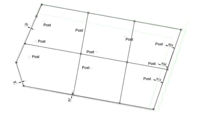 Fruit Cage Steel Angled CAD Drawing 3