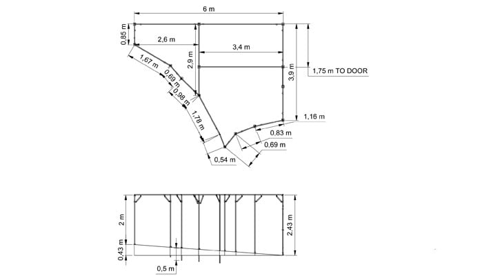 Fruit Cage Steel Angled Sloped CAD 1, Mr M - Ireland