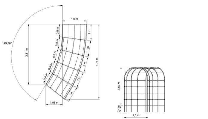 Roman Arches Linked & Curved CAD 1 