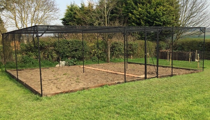 9m x 6m Bespoke Steel Sloping Fruit Cage, Mr Ward - Hertfordshire