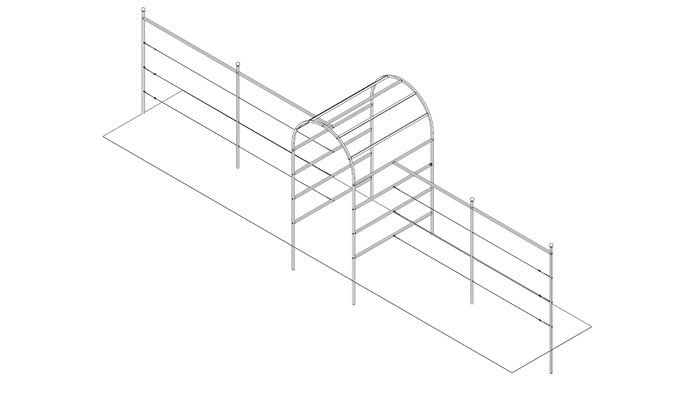 1.2 x 1.5m Roman Arch Fence System Design