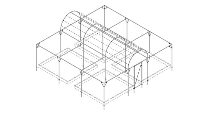 Roman Arch Fruit Cage over Raised Bed Design Roman Arch Fruit Cage over Raised Bed Design