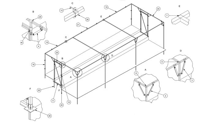 Fruit Cage CAD Drawing 2