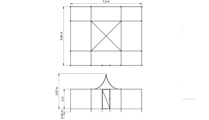 Peak Cage CAD Drawing 1 Peak Cage CAD Drawing 1
