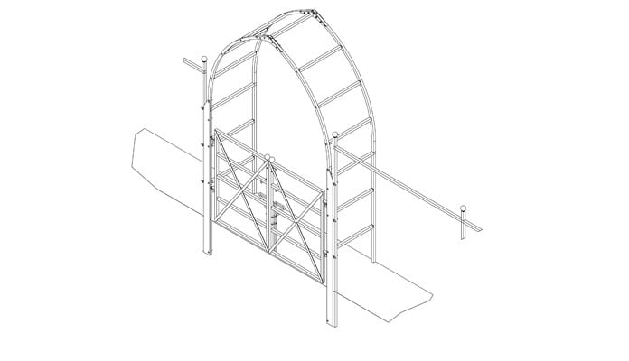 Gothic Arch Gate and Fence Design Gothic Arch Gate and Fence Design