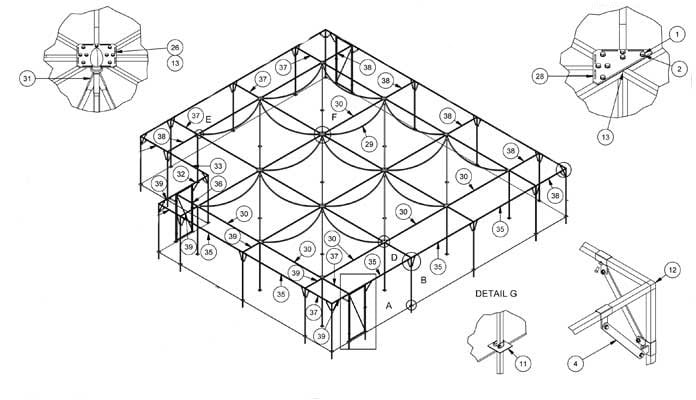 Fruit Cage Steel Peaks with Cut Out CAD2