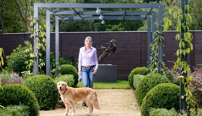 Contemporary Pergola Walkway Summer 2