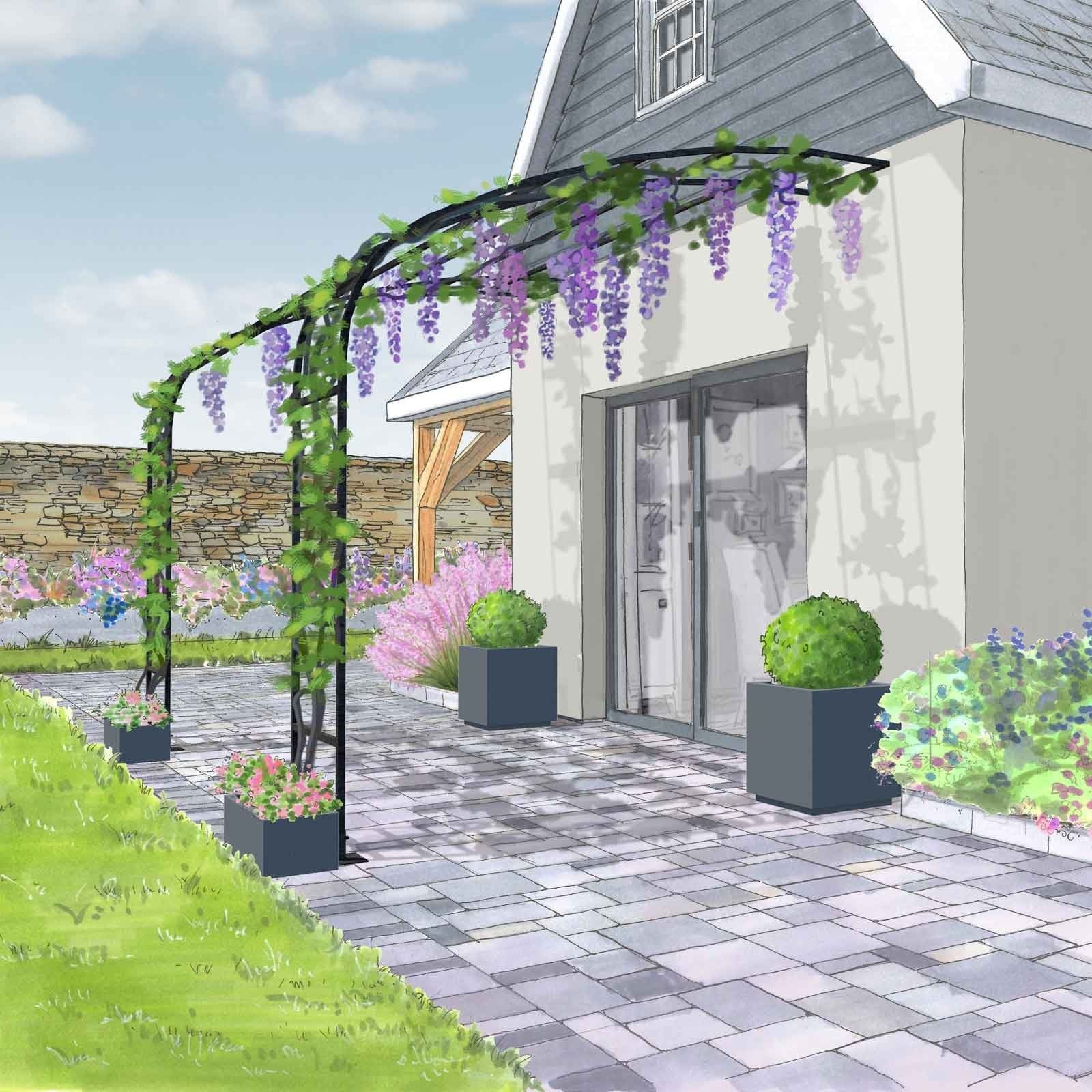 Harrod Lean-To Half Ellipse Patio Pergola - Harrod ... Harrod Lean-To Half Ellipse Patio Pergola - Harrod ... on Patio Lean To Ideas id=14573
