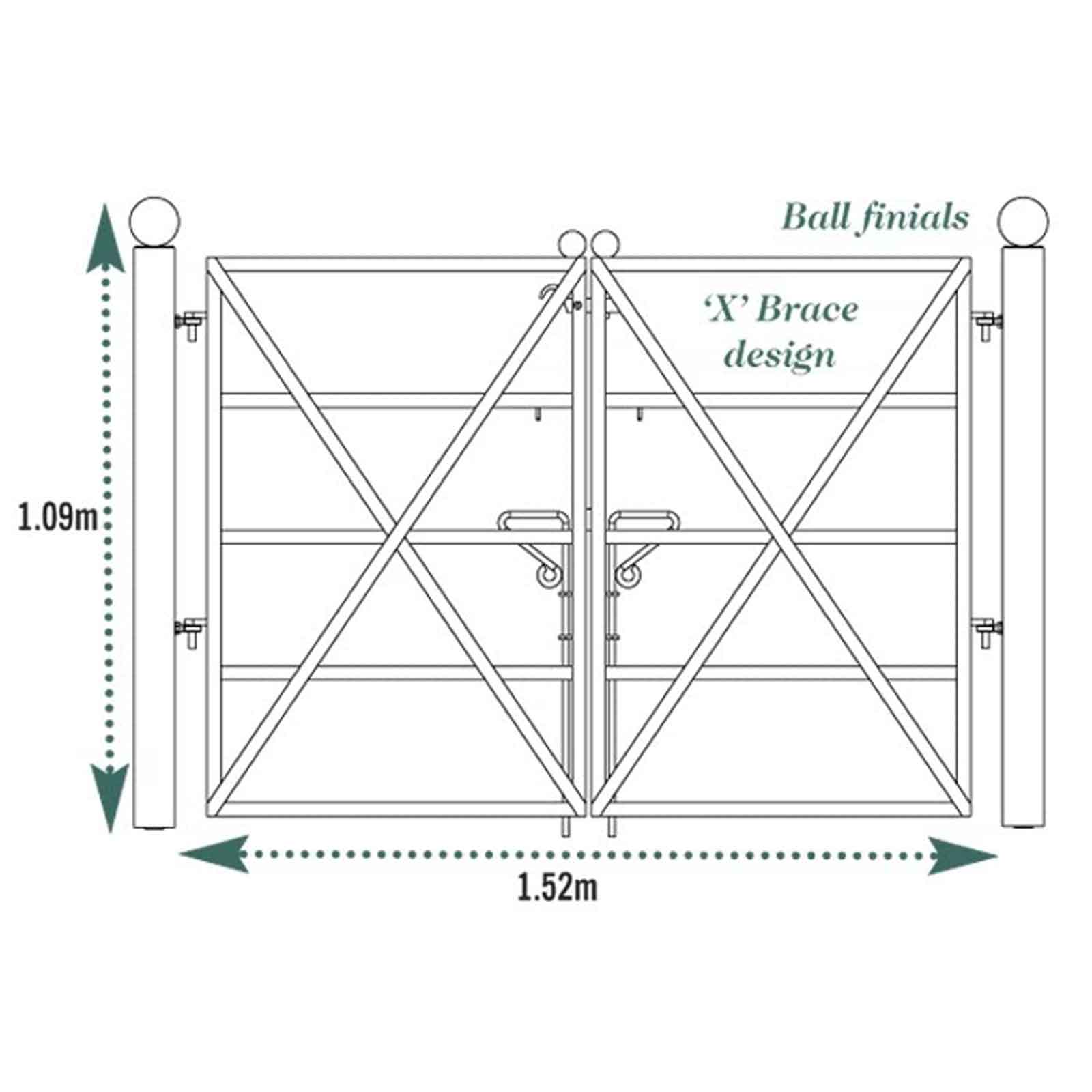 Estate Fence Gate X Brace Design Harrod Horticultural
