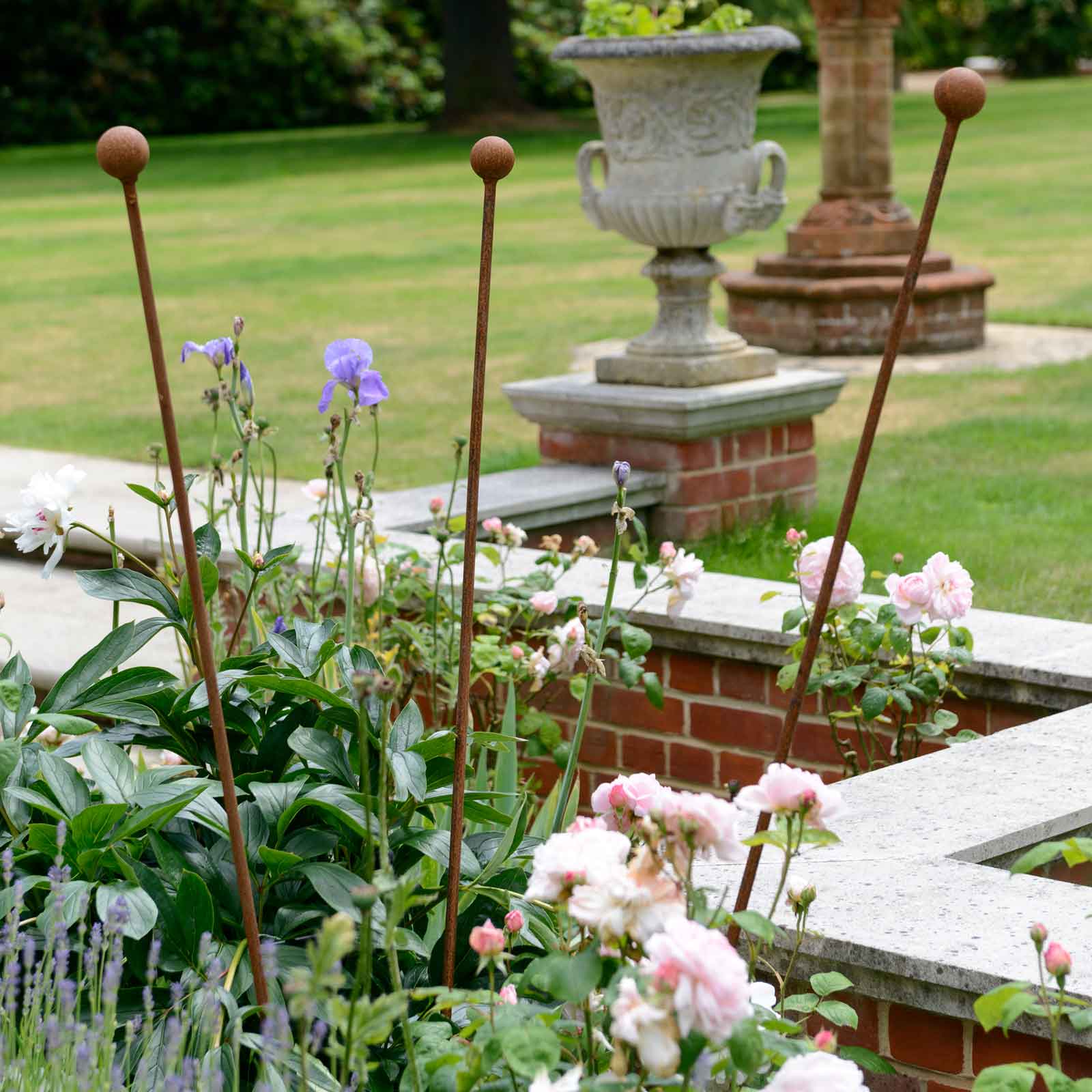 Harrod Steel Plant Stakes Natural Rust Harrod Horticultural