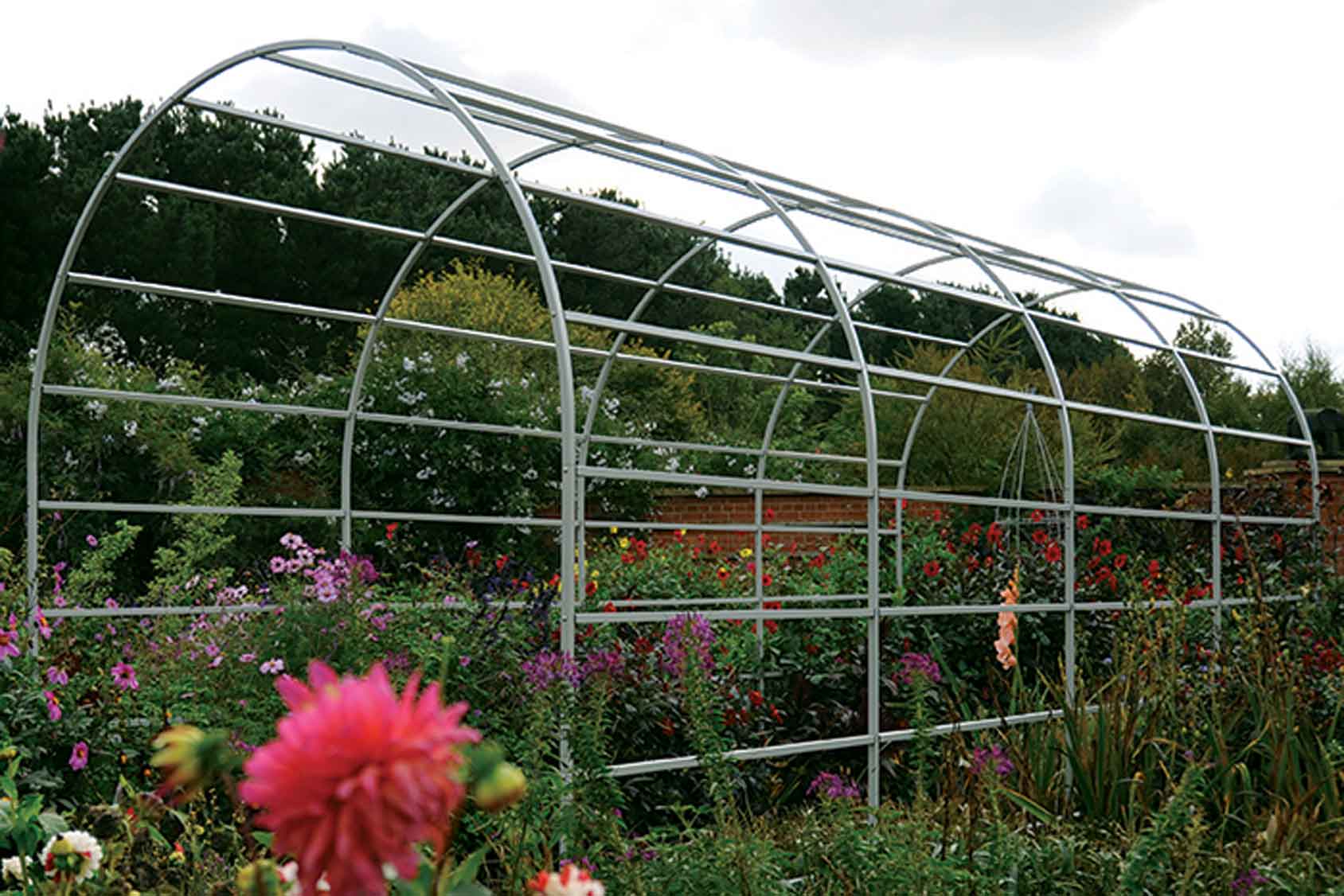 Roman Garden Pergolas in Lichen Green