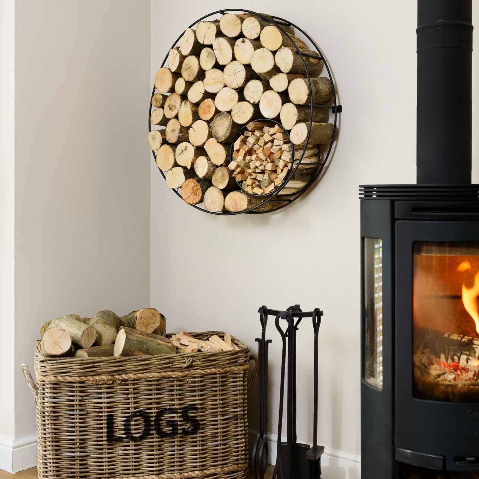 Harrod Circular Wire Log Holder Wall Mounted