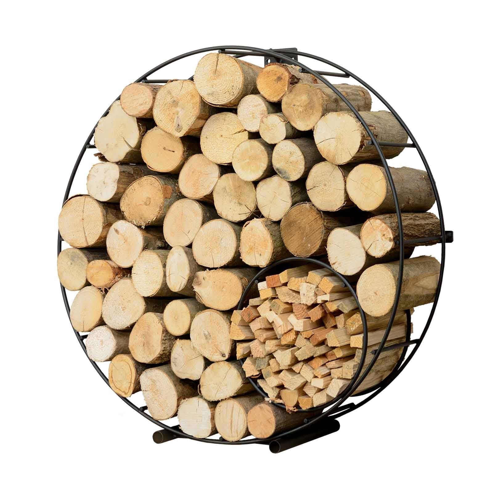 Wire Circular Log Holder Floor Mounted Harrod Horticultural