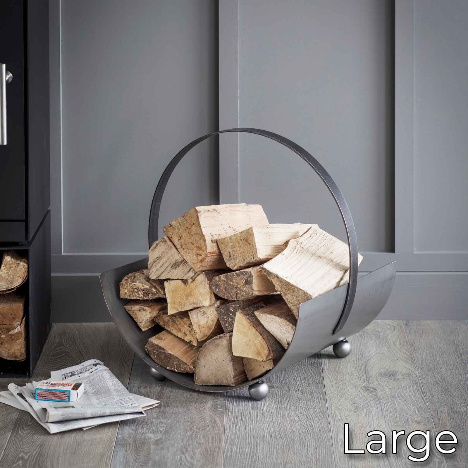 Contemporary Steel Log Carrier (small) Harrod Horticultural