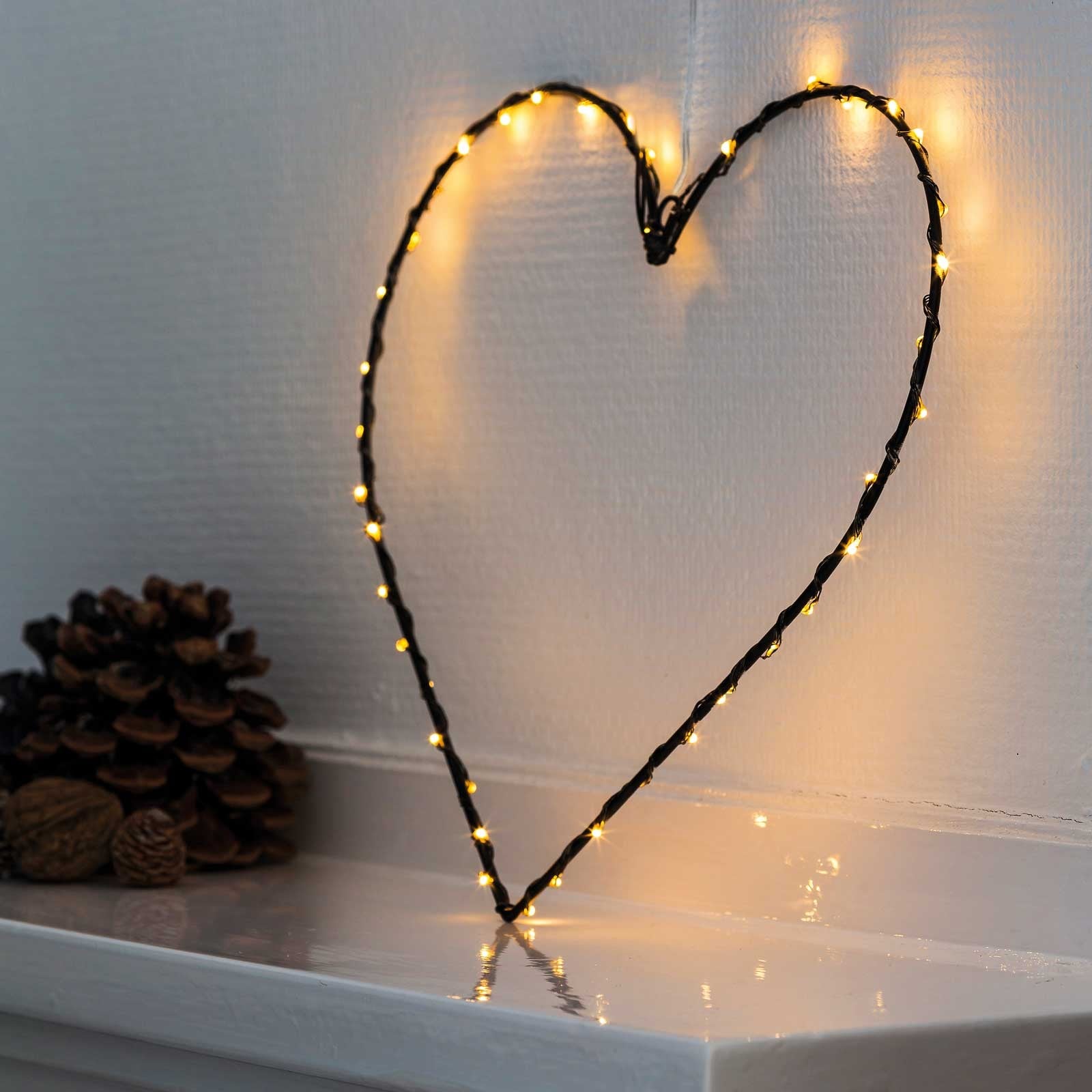 Light up cheap heart decoration