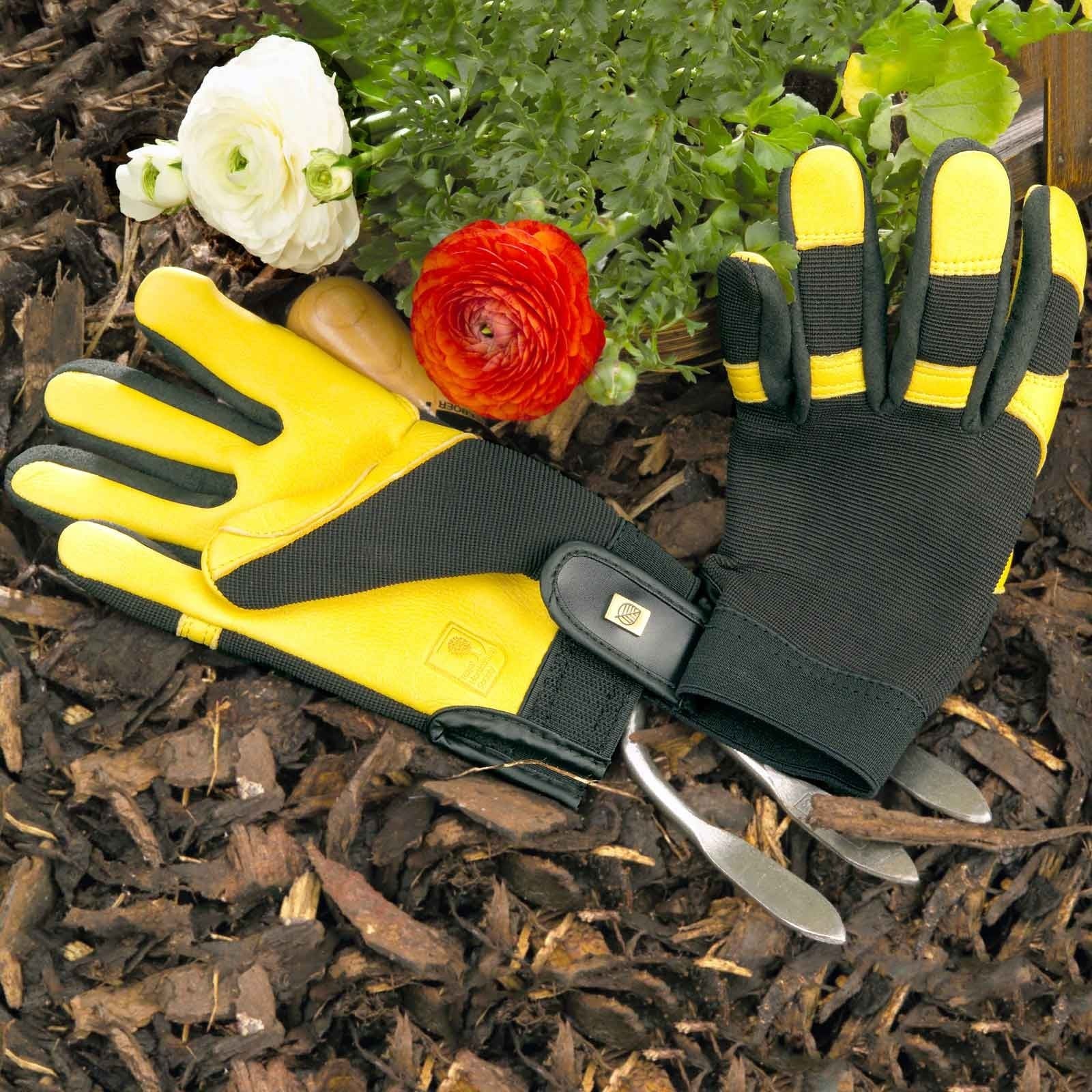 Gold Leaf Soft Touch Gloves from Harrod Horticultural