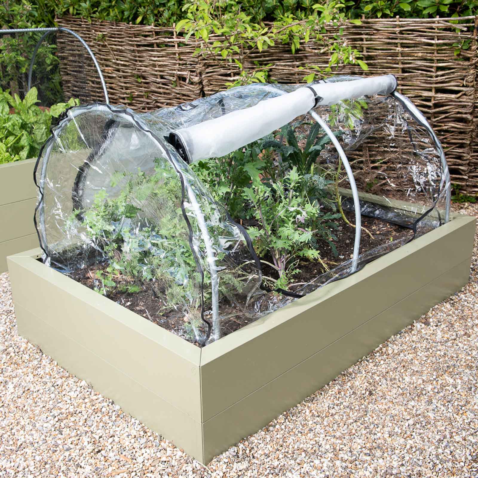 Fitted Hoops & Mesh Vented PVC Covers for Metal Raised Beds