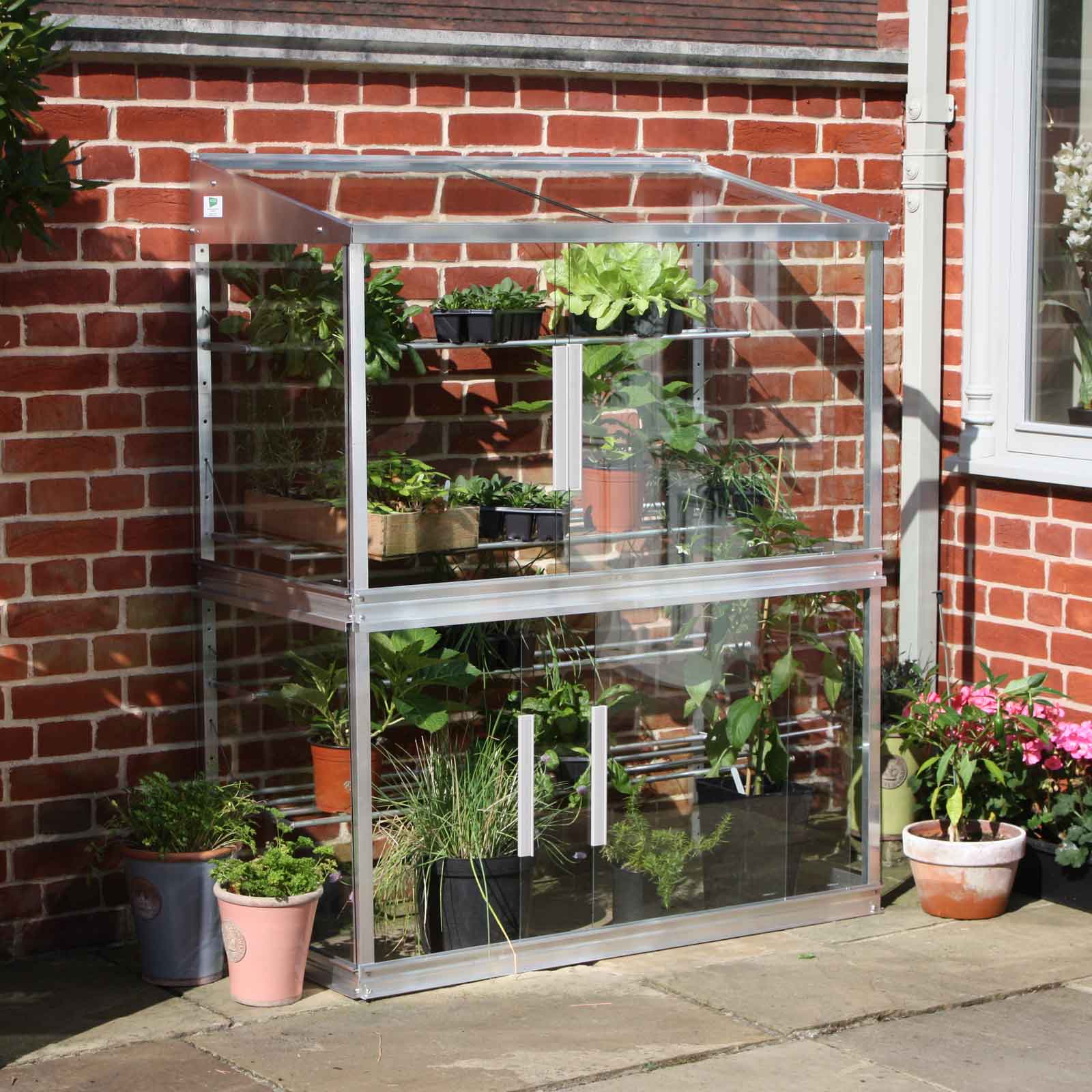 greenhouse mini Greenhouses lean 6ft 5ins