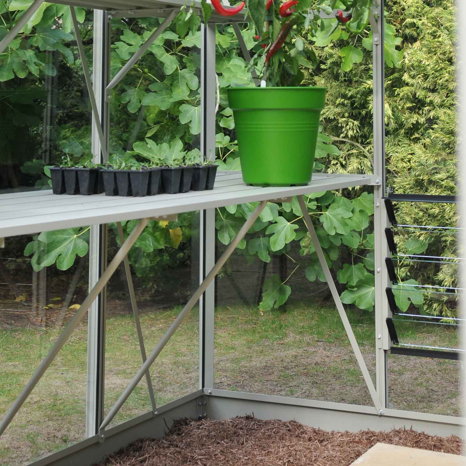 Integral Greenhouse Staging Antique Ivory Harrod Horticultural