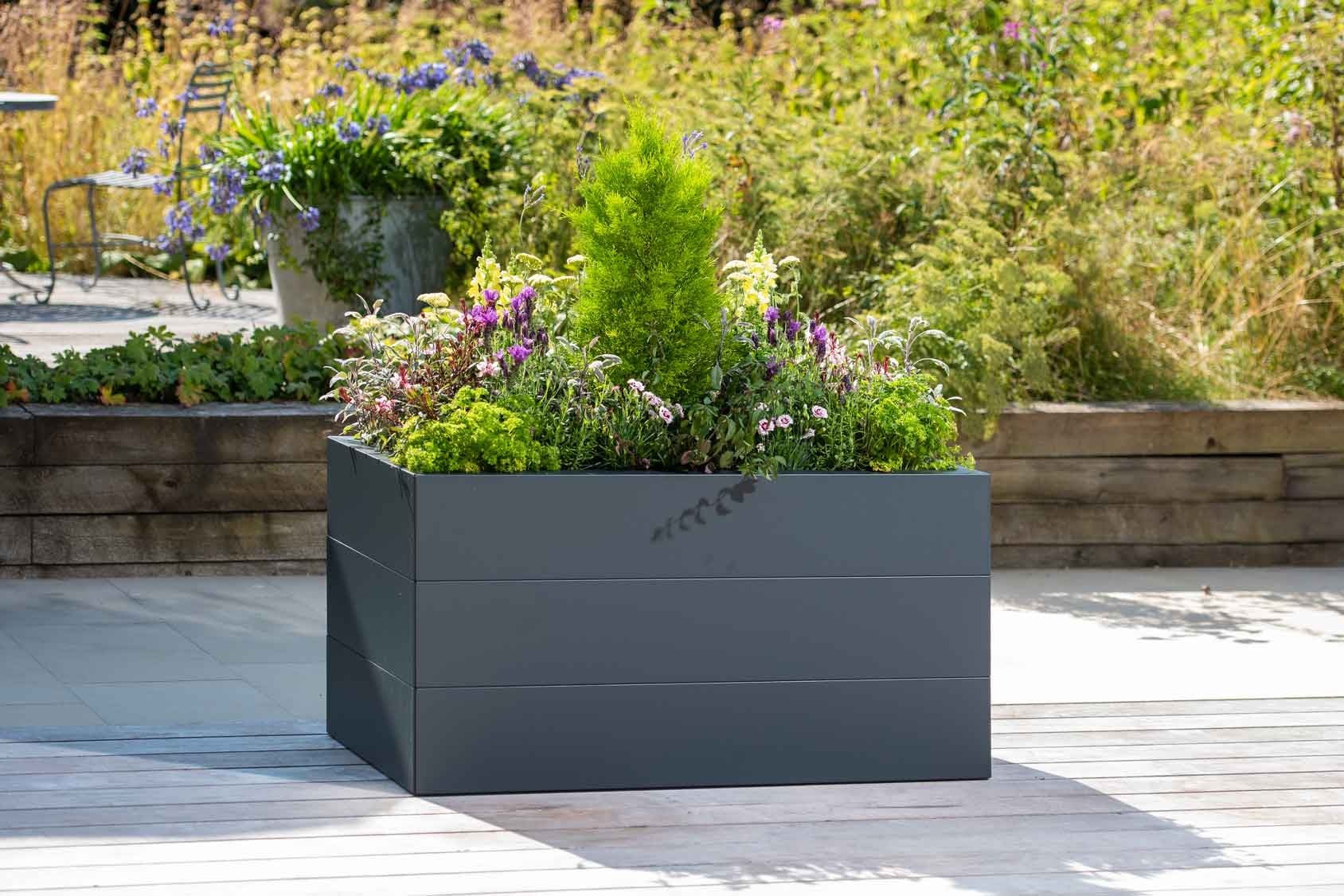 Harrod Superior Metal Raised Beds Anthracite Grey