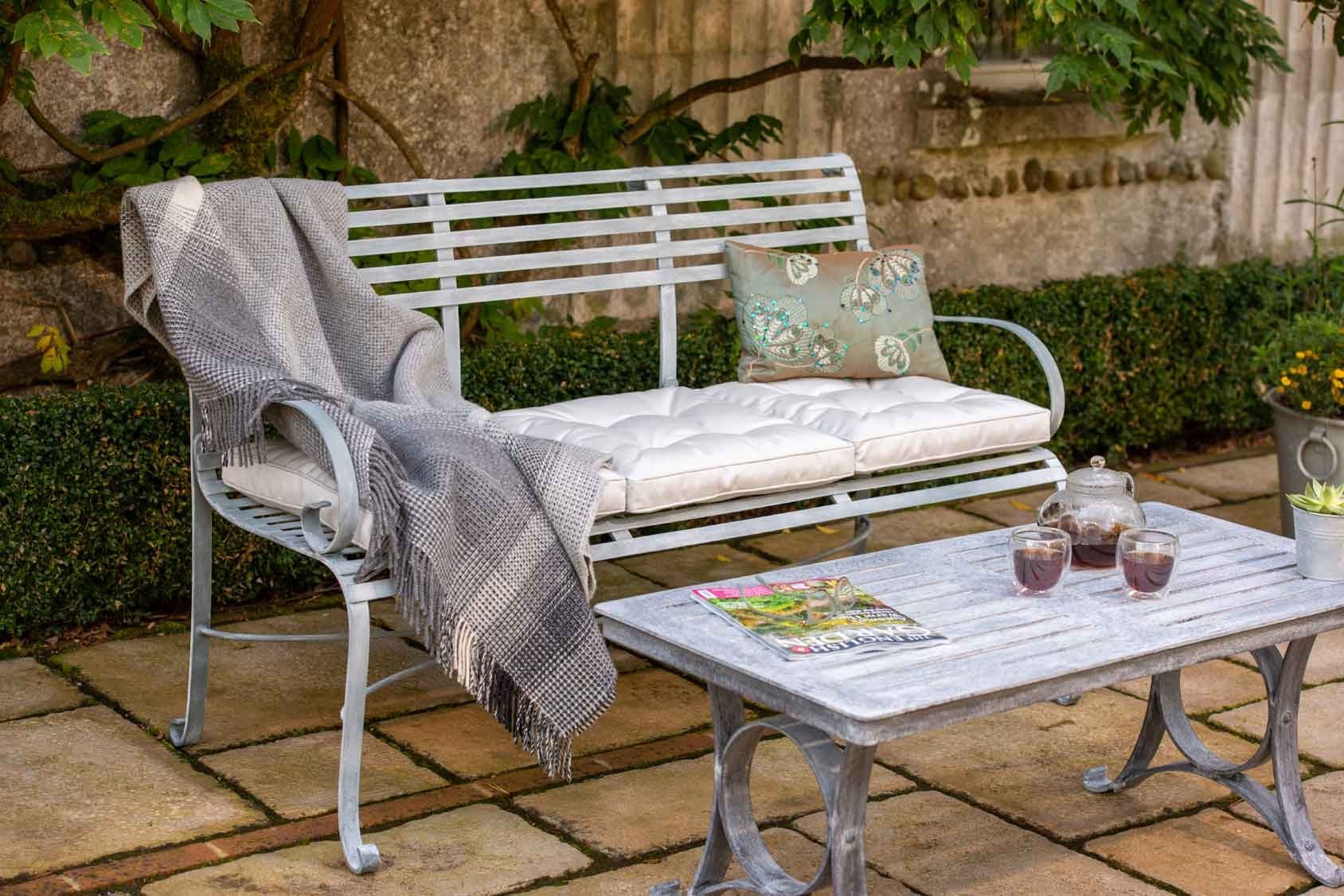Luxury Bench with Back Rest - 3 Seater - The Southwold Collection by Harrod Horticultural