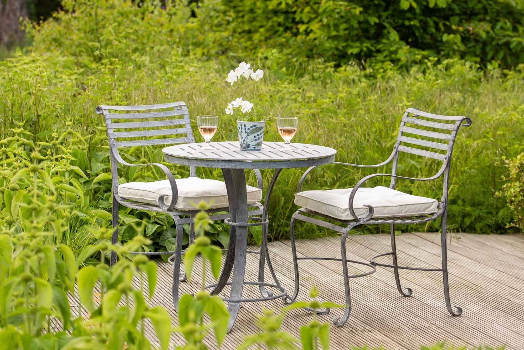 Handcrafted Traditional Metal Garden Bistro Set - 2 Seater - The Southwold Collection by Harrod Horticultural