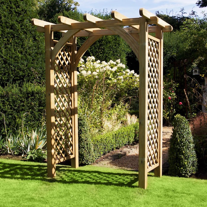 Large Wooden Garden Arch - Thurleston - Harrod Horticultural