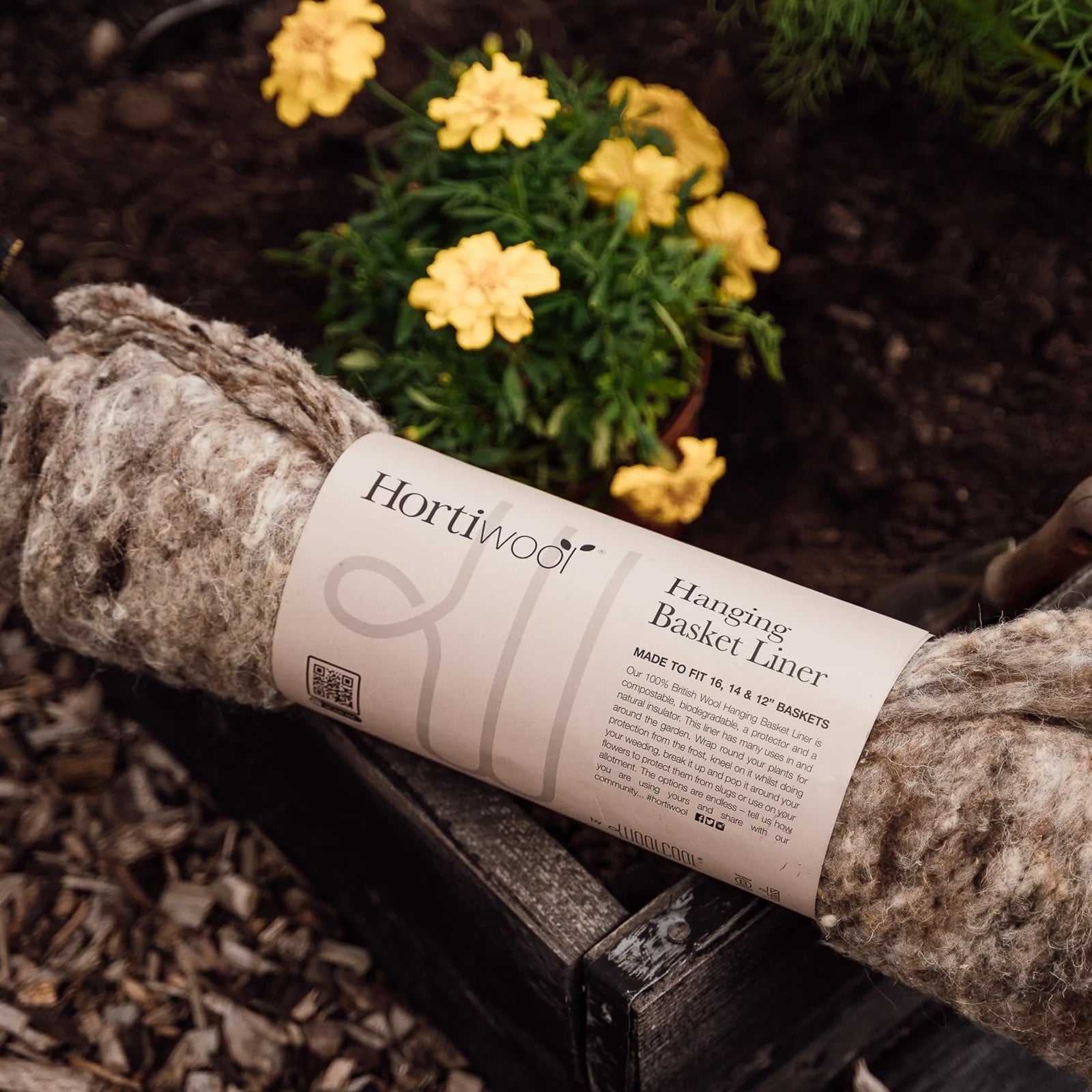Hortiwool Hanging Basket Liner Set Harrod Horticultural