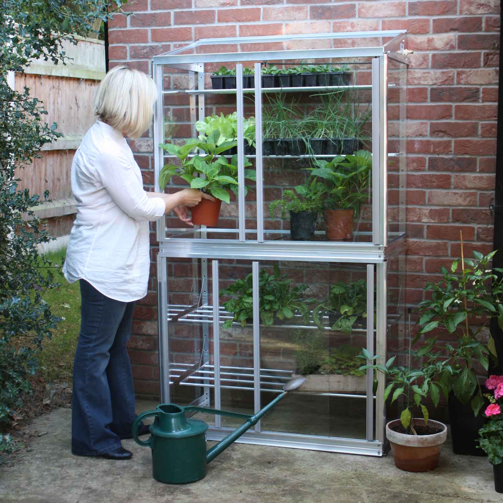 Superior LeanTo Double Mini Greenhouse Harrod Horticultural (UK)