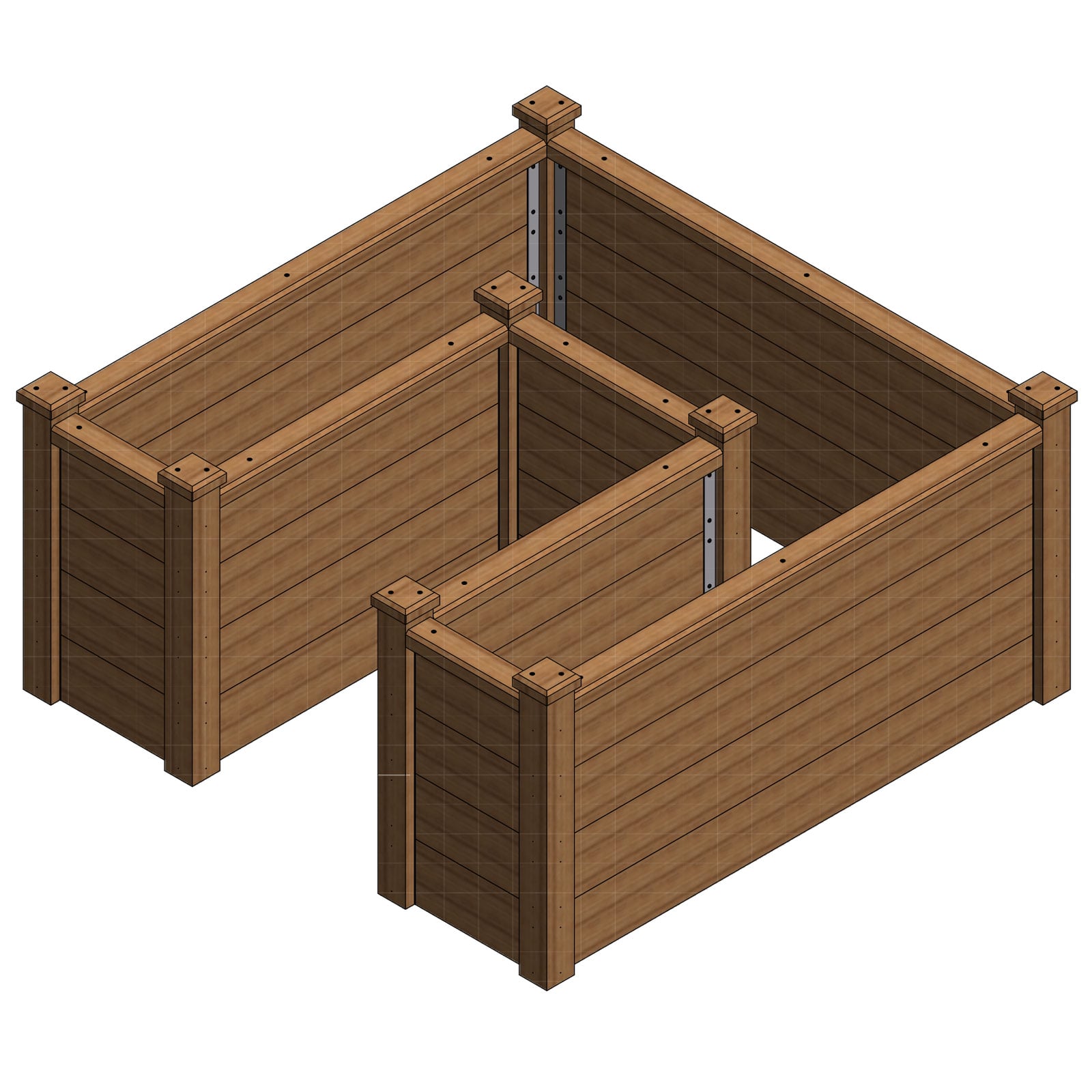 Superior Raised Bed 4 Tier U Shape - Bespoke Design - Harrod Horticultural