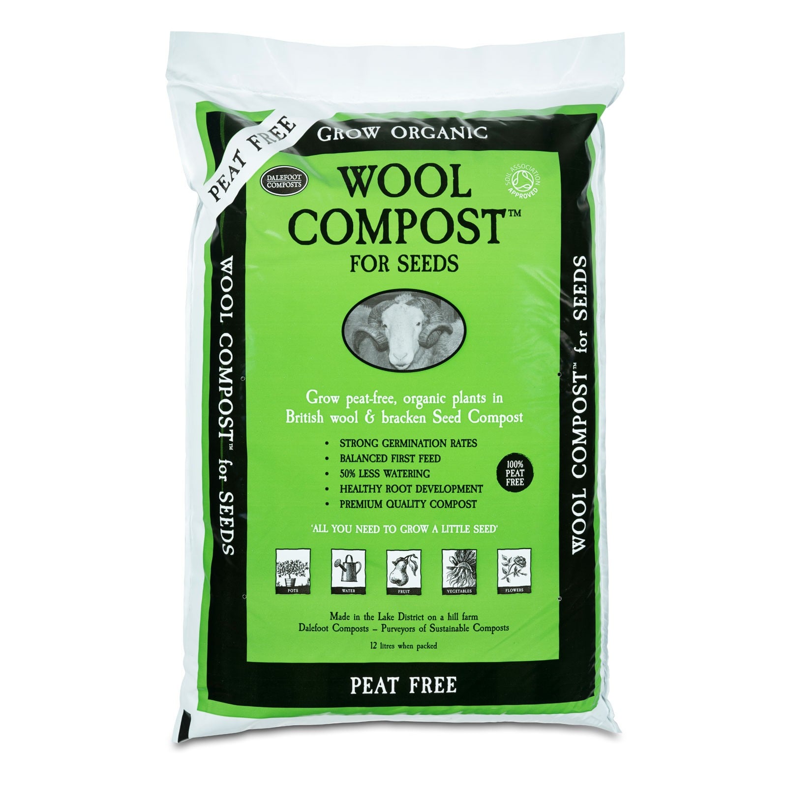 Wool Compost for Seeds 12 Litre Harrod Horticultural